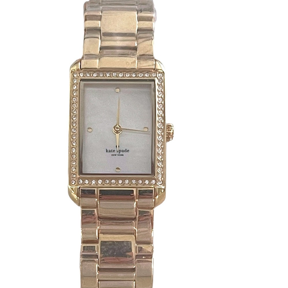 Kate Spade New York "Waldorf" SS/Gold Tone Crystal Bracelet Watch 1YRU0064 NWT - Picture 2 of 12